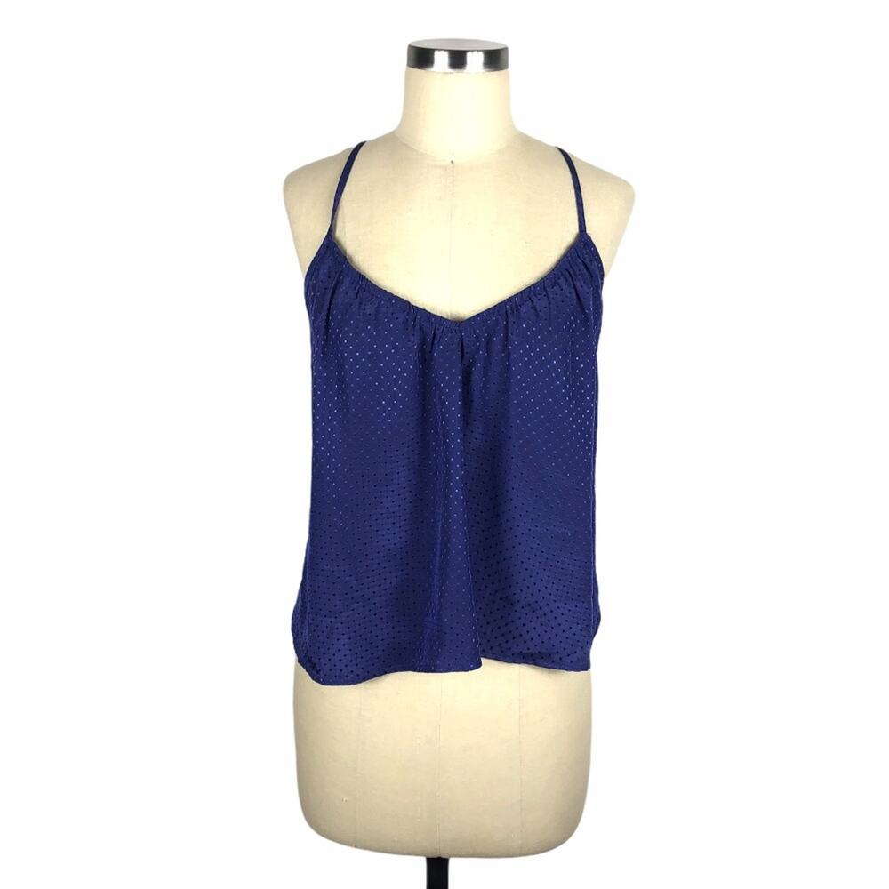 NSR Purple Dotted Tank Top Cropped‎ L NWOT Summer